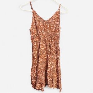 shein vacay orange floral dress